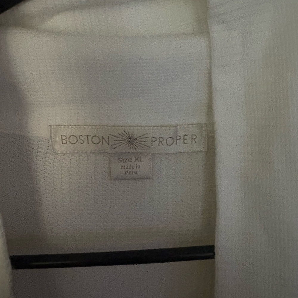 Boston Proper Cream Open-Front Cardigan - Picture 3 of 3